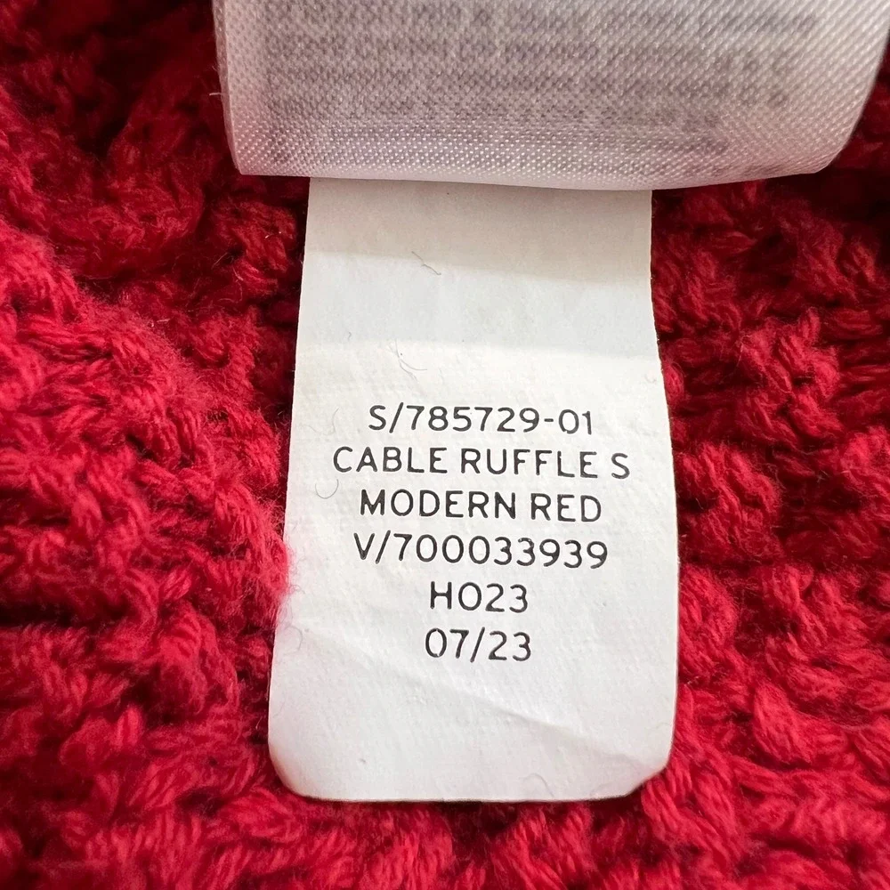 Baby Gap Red Cable Knit Ruffle‎ Sweater 5 Years Toddler Cozy Cotton